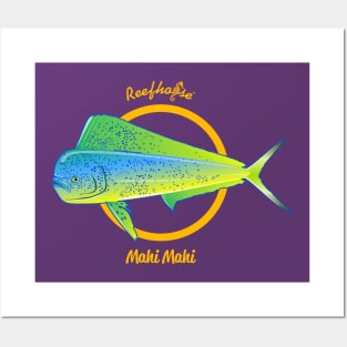 Reefhorse Mahi Mahi Orange Ring Posters and Art